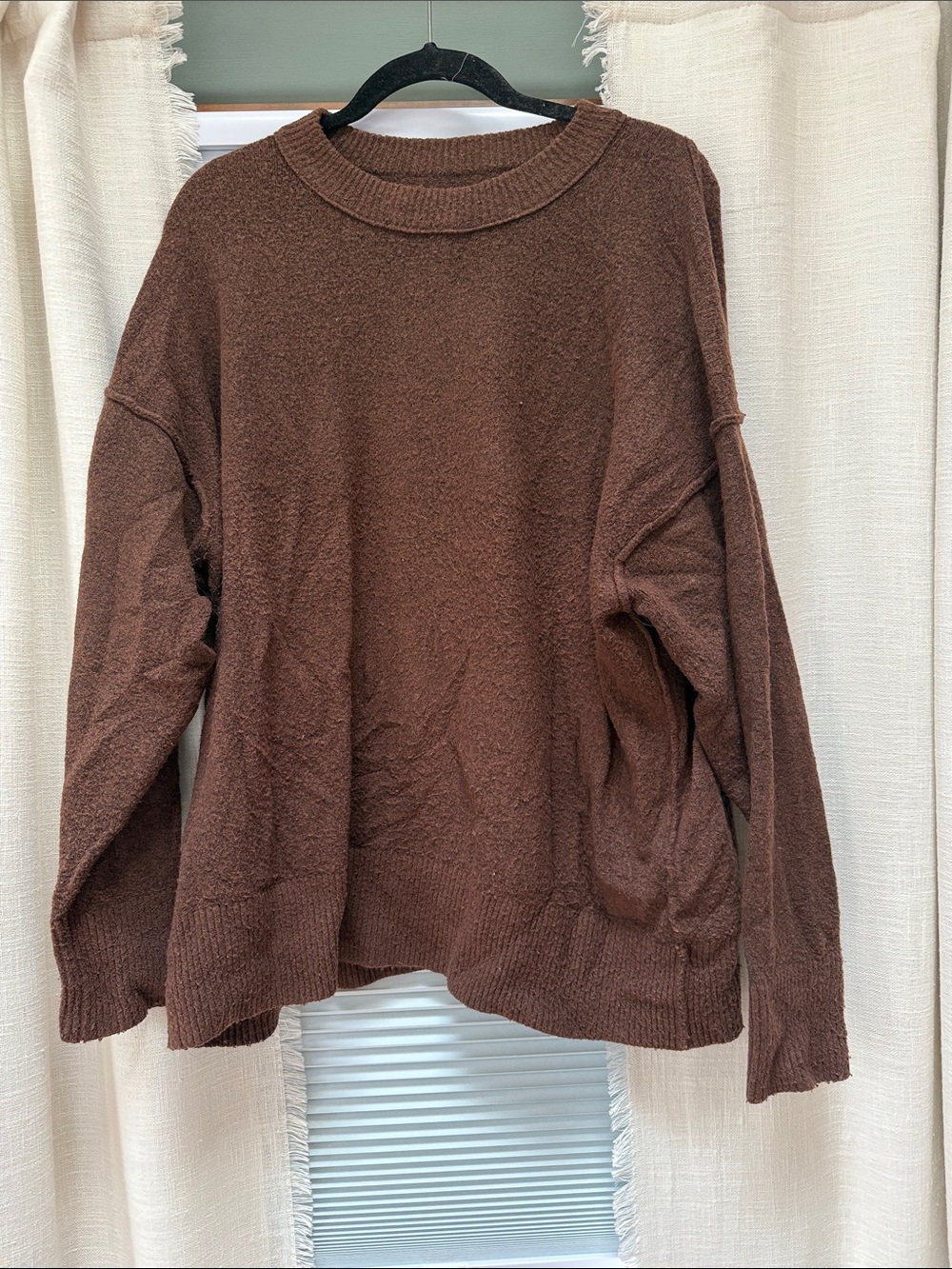 aerie Relaxed Crewneck Sweater - Brown